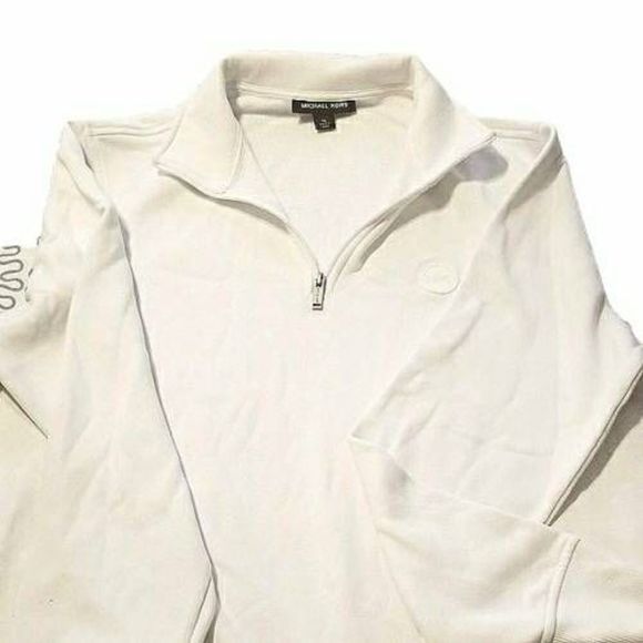 Michael Kors White Zipper Sweatshirt - XL - Picture 1 of 5